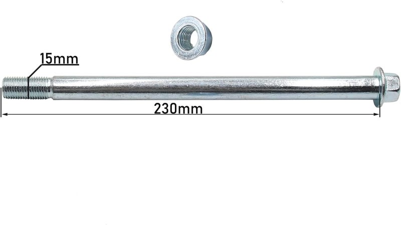 Greesp Motorcycle Rear Rim Wheel Axle 125cc 140cc PIT PRO Trail Dirt Bike 15mm 230mm (AXLE LENGTH 230MM) - Image 2